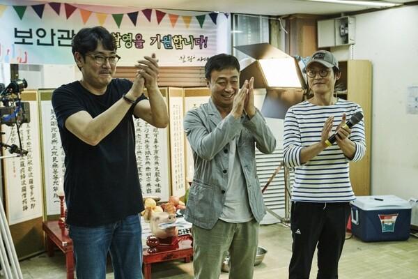 이성민, 조진웅, 김성균 신작 <보안관> 고사 현장을 가다