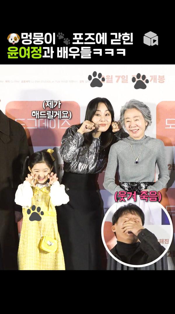 댕댕이 포즈 요청에 실시간 초점 없어지는 윤여정 선생님 [도그데이즈]