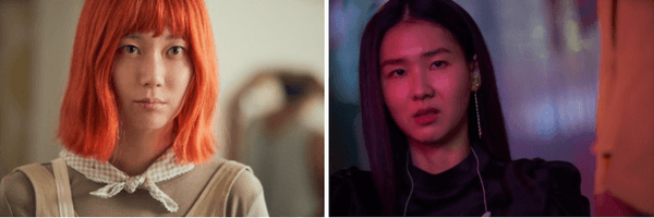 영미 역의 이유영(왼쪽), 유진 역의 임선우