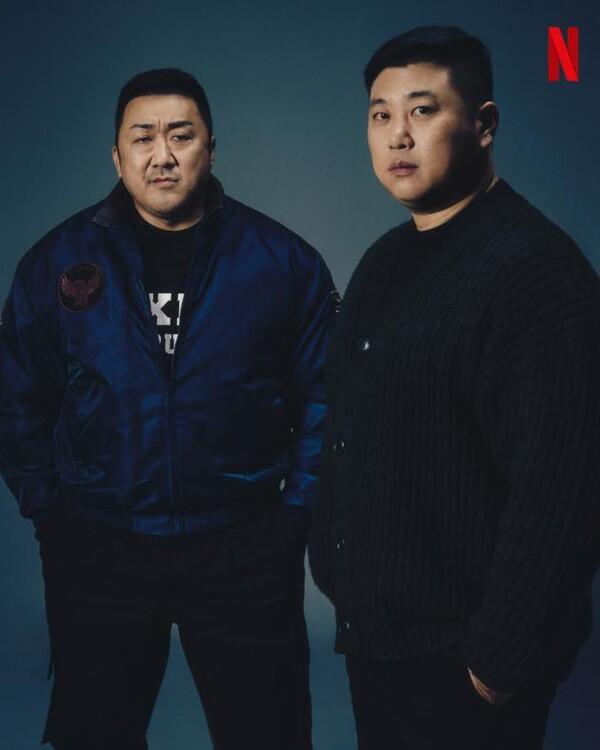 허명행 감독(오른쪽)과 마동석