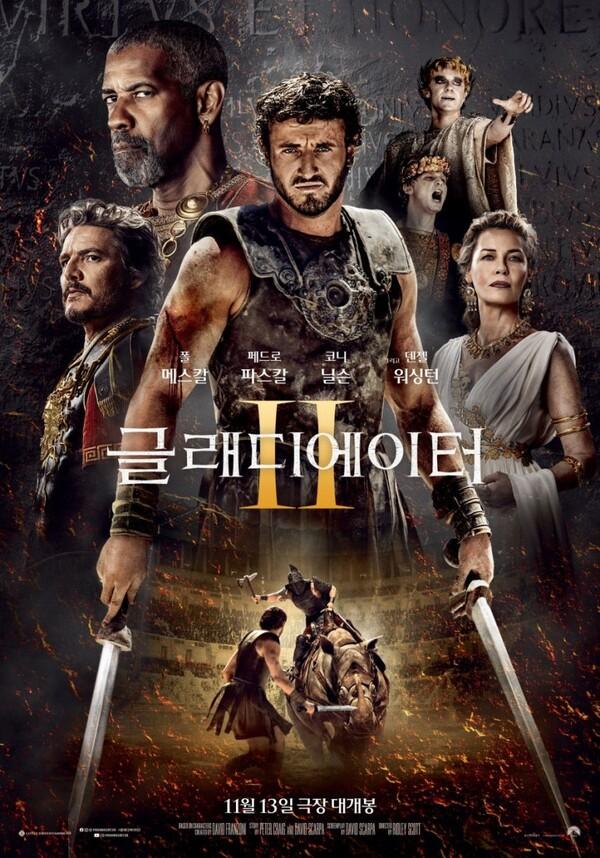[인터뷰] 24년 만에 돌아온 검투사 〈글래디에이터 2〉① 리들리 스콧 감독·폴 메스칼