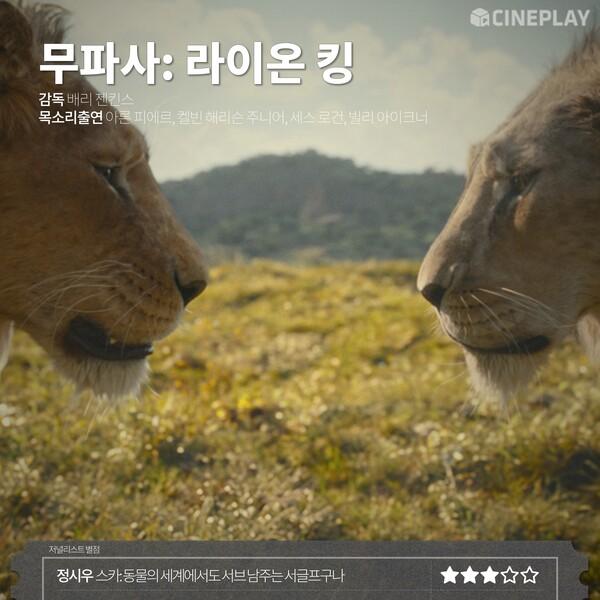 〈무파사: 라이온 킹〉 〈힘을 낼 시간〉 등 12월 셋째 주 개봉작 전문가 별점