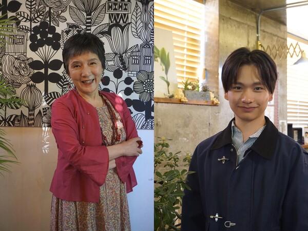 〈사유리〉 미나미데 료카(오른쪽), 네기시 토시에 (의상협찬(根岸季衣) = Jurgen Lehl CO.,LTD.)