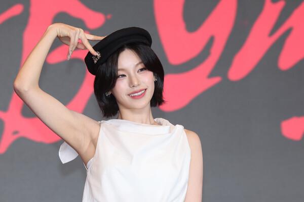(서울=연합뉴스) 임화영 기자 = 그룹 ITZY(있지) 예지가 9일 서울 송파구 소피텔 앰버서더 서울에서 열린 새 미니 앨범 'Girls Will Be Girls(걸스 윌 비 걸스)' 발매 기념 기자간담회에서 포토타임을 갖고 있다.