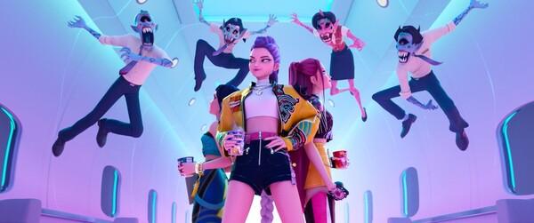 Netflix 動畫電影 <K-Pop Demon Hunters> 中的一個場景 [Netflix 提供]